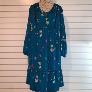 Old Navy Satin Floral Swing Dress